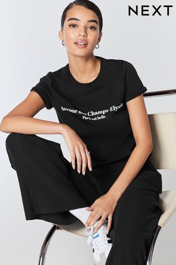 Black Short Sleeve City Graphic T-Shirt (781971) | £26