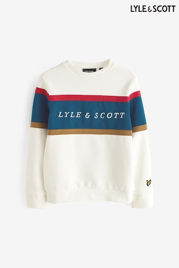 Lyle & Scott Boys Ecru White Volley Sweatshirt (782036) | £55 - £60