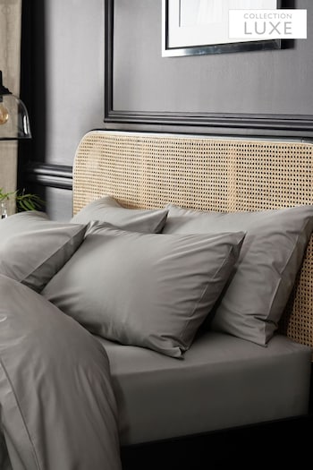 Set of 2 Grey Collection Luxe 200 Thread Count 100% Egyptian Cotton Pillowcases (782303) | £14 - £16