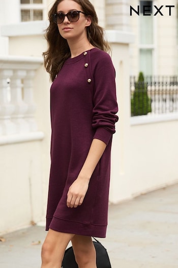 Berry Red Soft Touch Cosy Zip Detail Jumper Dress (782649) | £38