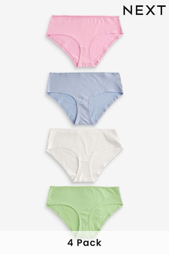 Pink/Lilac/Green/White Short Cotton Rich Knickers 4 Pack (782940) | £9