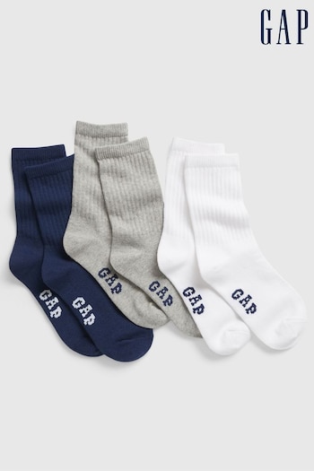 Gap Grey Crew Logo Socks 3-Pack (783013) | £8