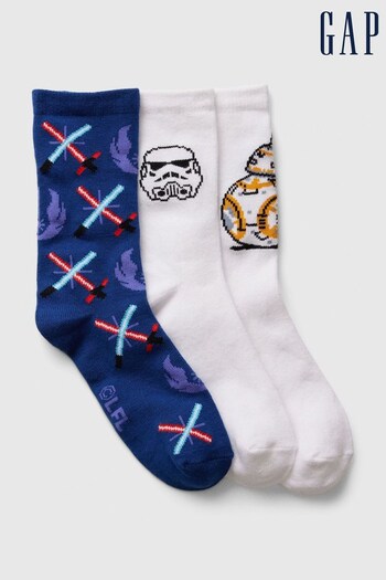 Gap Blue Kids Star Wars Crew Socks 3-Pack (783082) | £8
