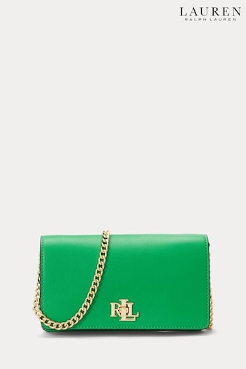 Lauren Ralph Lauren Leather Cross-Body Chain Logo Bag (783279) | £179