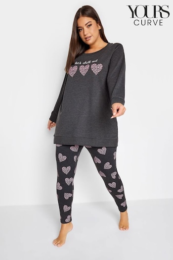 Yours Curve Grey Lets Chill Out Sweat Set (784216) | £29
