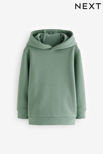 Sage Green Textured Fabric Hoodie (3-16yrs) (784601) | £21 - £26