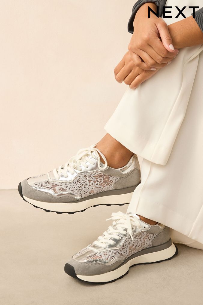 Silver trainers next sales