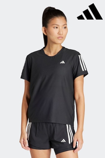 adidas popper Black Own The Run T-Shirt (785147) | £30