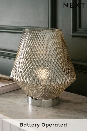 Champagne Gold Battery Operated Large Tapered Ambient Lamp (785302) | £45