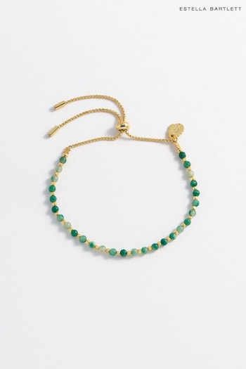 Estella Bartlett Gold/Green Amelia Agate Bracelet (785689) | £21
