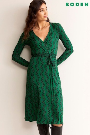 Boden Green Nina Jersey Midi Dress (785703) | £85