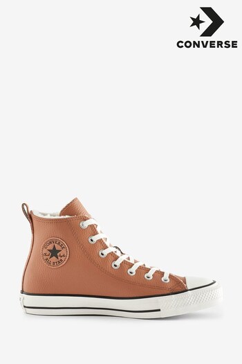 Converse Sand Fleece Lined All Star High Top Trainers (785750) | £50