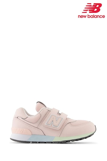 New Balance Pink Girls Hook And Loop 574 Trainers (786054) | £60