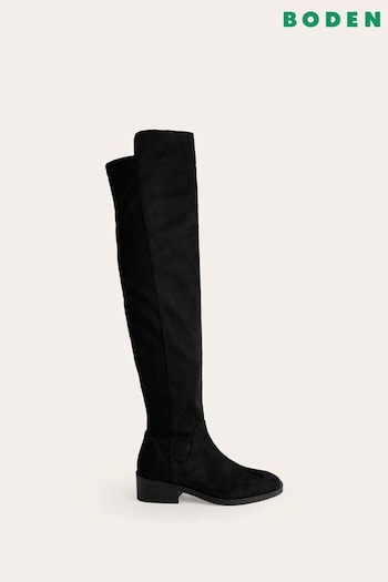 Boden Black Over-The-Knee Stretch Boots Scarpe (786103) | £160