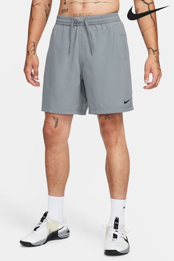 Nike Smoke Grey Dri-FIT Form 7 Inch Unlined Training Shorts (786218) | £38