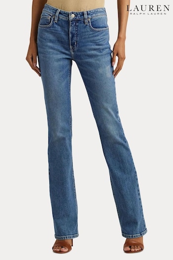 Lauren Ralph Lauren Dark Blue Wash High Rise Boot Jeans (786220) | £159