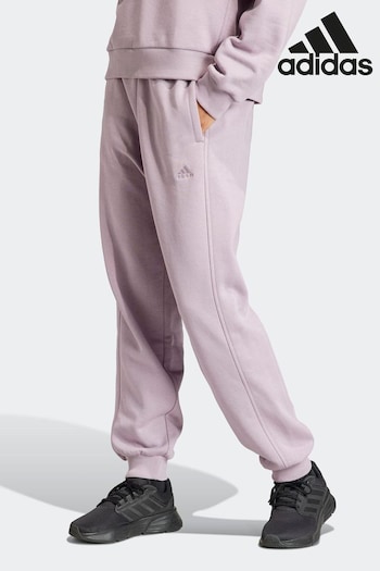 adidas Purple distressed-effect Sportswear All Szn Fleece Loose Joggers (786354) | £40
