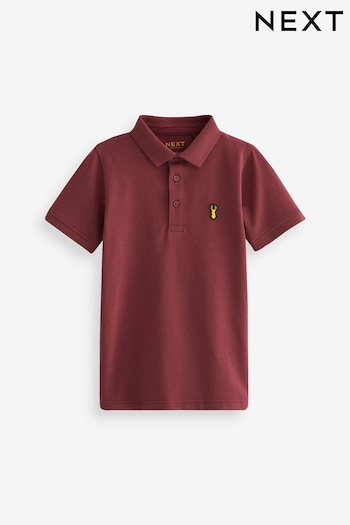 Berry Red Short Sleeve Polo Shirt (3-16yrs) (787425) | £7 - £12
