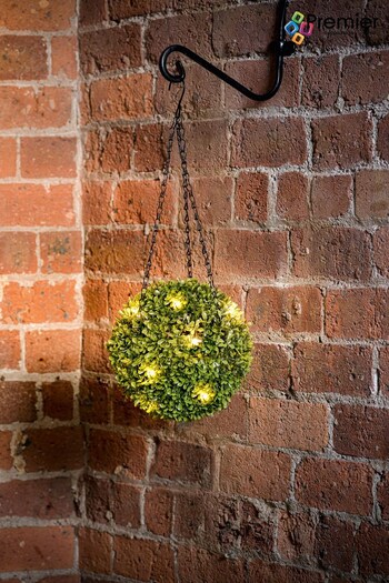 Premier Decorations Ltd Green Garden 22cm Lit Topiary Ball (787677) | £35
