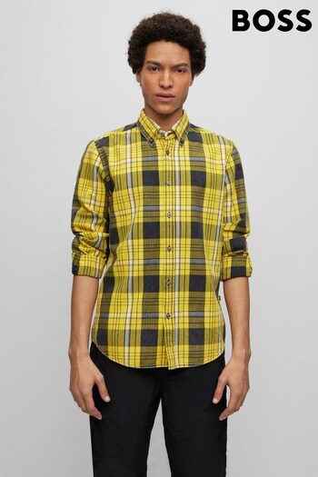 BOSS Yellow Check Tartan Long Sleeve Shirt (788335) | £119