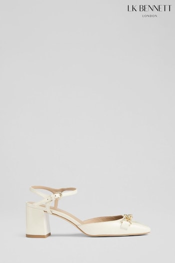 LK Bennett Patent Leather Ankle Strap Courts (788414) | £299