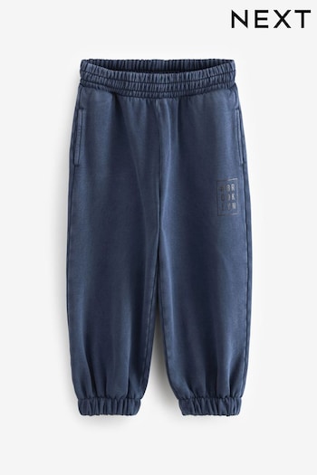 Indigo Blue Loose Fit 100% Cotton Garment Dyed Joggers (3-16yrs) (788853) | £17 - £22