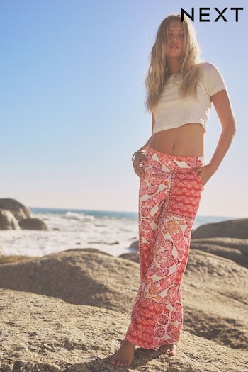 Pink Wide Leg Champion Trousers With Linen (789583) | £24