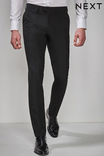 Black Slim Fit Tuxedo Suit Trousers black (789633) | £35