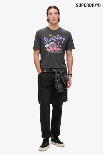 Superdry Black Dragnut Odd Rods Loose T-Shirt (789955) | £30