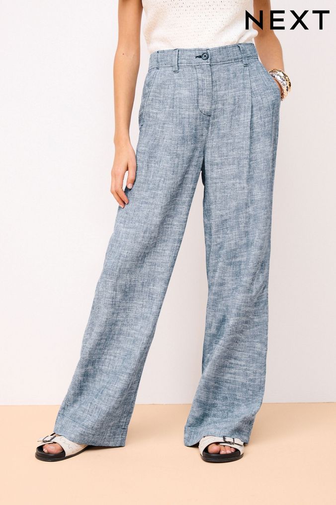 Next petite linen trousers sale
