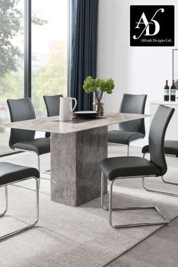 Alfrank Grey Rimini Dining Table and 6 Chairs Set (790079) | £1,690