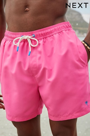 Bright Pink Palm Logo Essential Swim ZADIG Shorts (790456) | £15