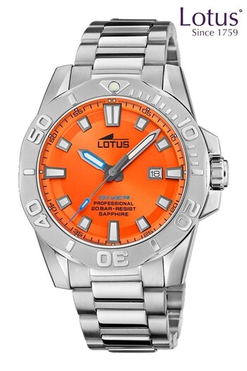 Lotus Gents Silver Tone Diver Watch (790563) | £139
