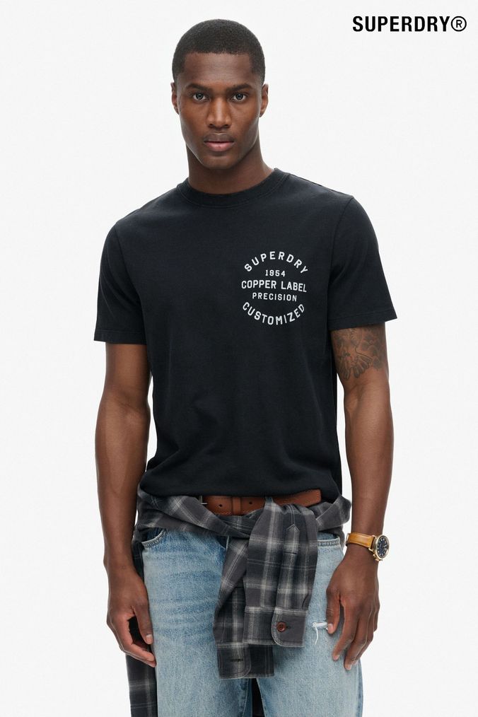 Buy Men s Superdry Orange T Shirts Tops Online Next UK