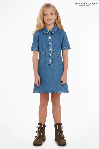 Tommy dresowe Hilfiger bra Blue Denim Dress (790868) | £55 - £65
