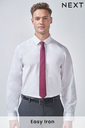 White Regular Fit Cotton Single Cuff Shirt (790940) | £29