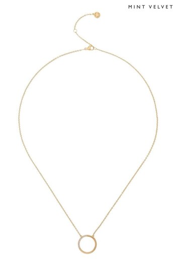 Mint Velvet Gold Circle Necklace (791040) | £49