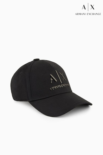 Armani Y343E Exchange Logo Detail Black Cap (791065) | £65