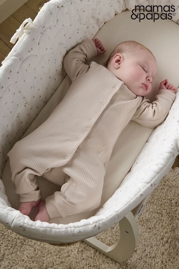 Mamas & Papas Neutral Ribbed Sleepsuit (791489) | £16