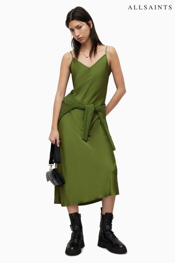 AllSaints Green Hana Dress (791780) | £219