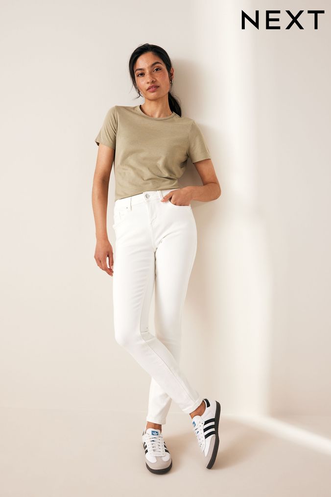 White denim jeans womens hotsell