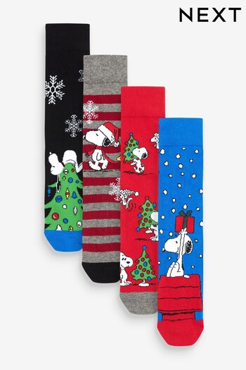 Snoopy Pattern Christmas Licence Socks 4 Pack (792113) | £16