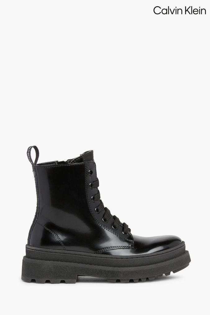 Calvin Klein Lace-up Black Boots (792196) | £117 - £121