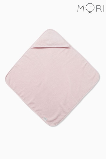 Mori Organic Cotton Baby Super Soft Blue Hooded Towel (792265) | £24