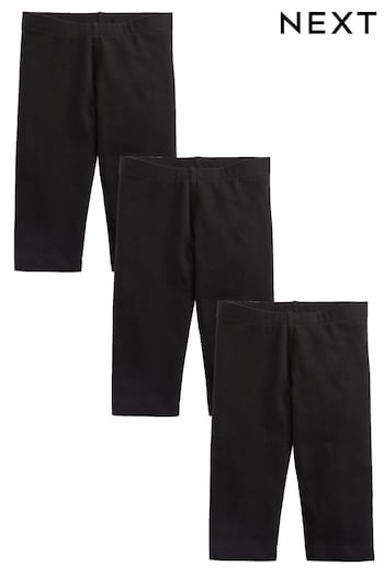 Black 3 Pack Cropped Armour Leggings (3-16yrs) (792382) | £10 - £16