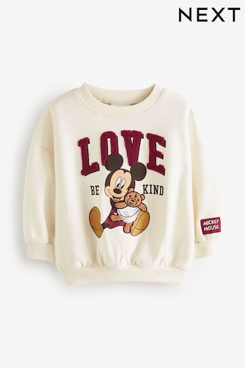 Mickey Mouse Cream Disney Sequin Sweatshirt (3mths-7yrs) (792563) | £15 - £17
