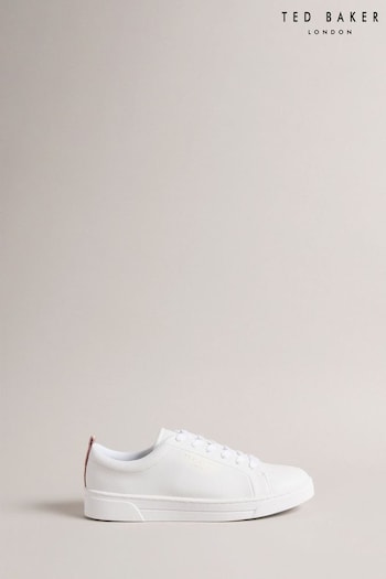 Ted Baker Artioli Webbing Detail Cupsole White Trainers (792742) | £90