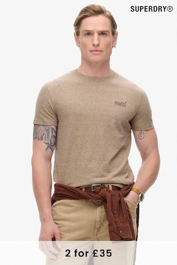 Superdry Desert Sand Vintage Embroidered 100% Cotton T-Shirt (792781) | £20