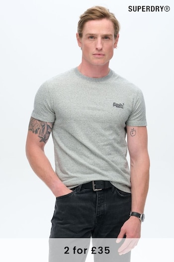 Superdry Light Grey Vintage Embroidered T-Shirt (793653) | £20