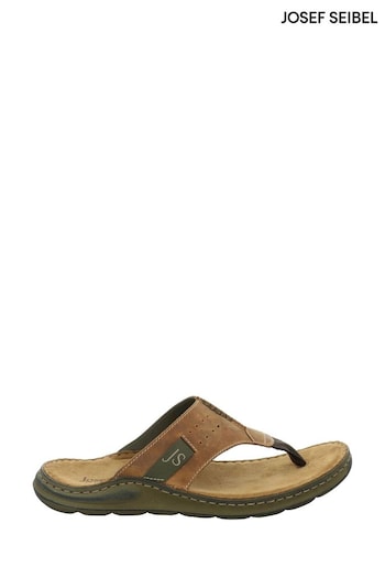 Josef Seibel Brown Maverick Toe Post Sandals (793706) | £79